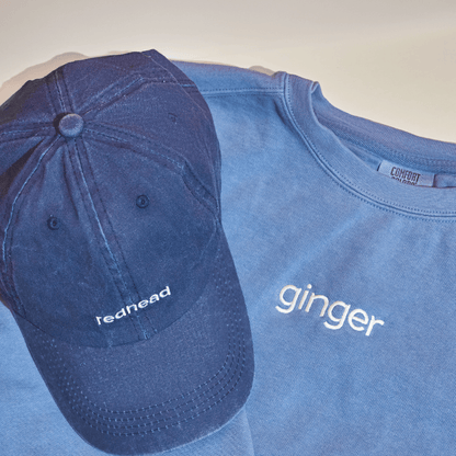 Denim Blue Redhead Hat / Ginger Blue Luxe Embroidered Sweatshirt / S The Redhead Men’s Bundle The Redhead Men’s Bundle