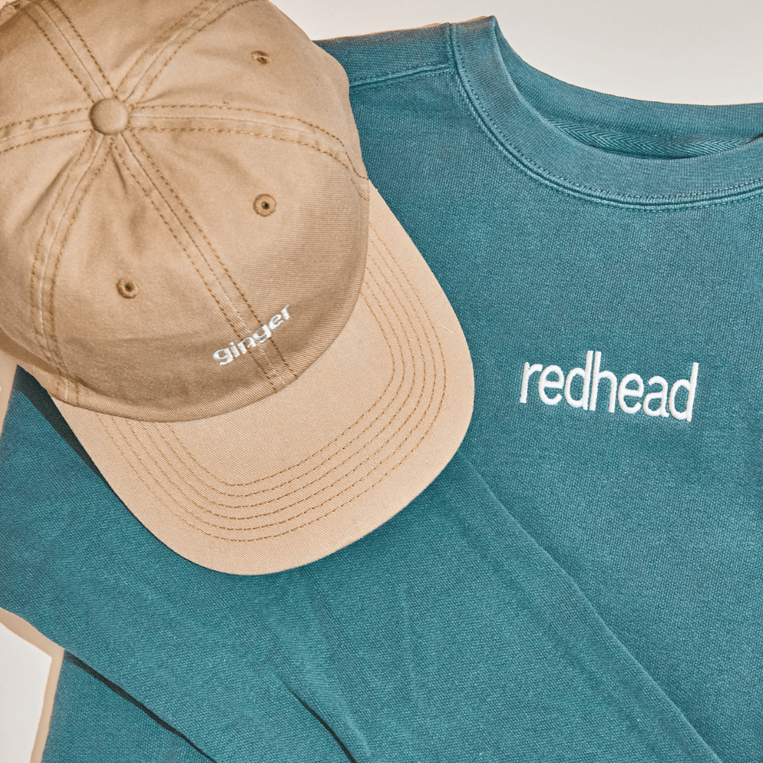 Denim Khaki Ginger Hat / Redhead Green Luxe Embroidered Sweatshirt / S The Redhead Men’s Bundle The Redhead Men’s Bundle