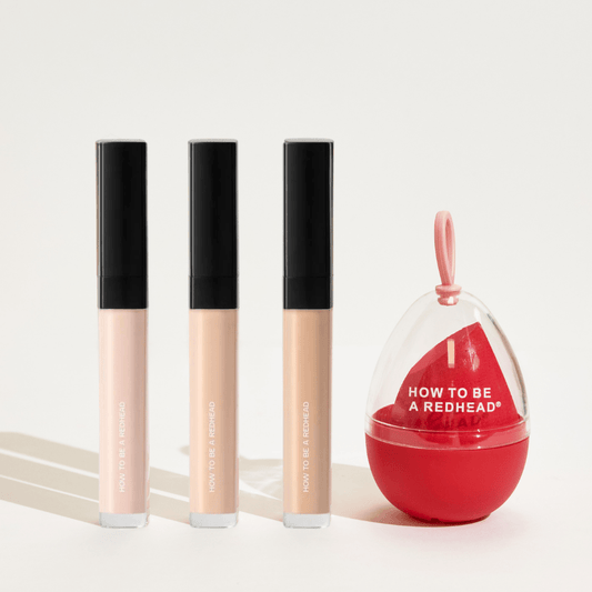 Finally Bright® Redhead Concealer + Redhead Club Beauty Sponge Bundle Finally Bright® - Redhead Concealer Trio