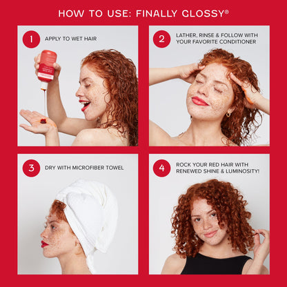 Finally Glossy® Shine & Luminosity Shampoo for Redheads Finally Glossy® Shine & Luminosity Shampoo for Redheads