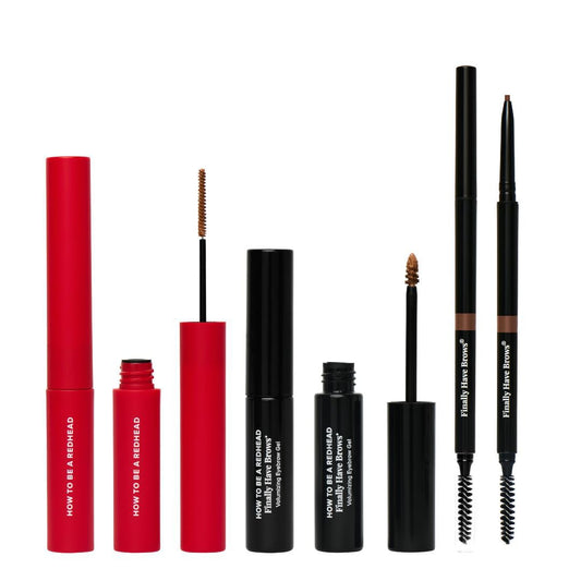 Finally Have Brows® - Tinted Eyebrow Gels + Ultra Fine Pencil (Redhead Brow Trio Bundle Pre-Order) Finally Have Brows® - Complete Eyebrow Trio - Redhead Makeup