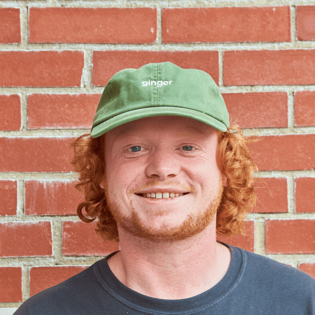 Ginger Embroidered Denim Baseball Hat Ginger Embroidered Denim Baseball Hat