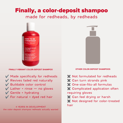 NEW! Finally Vibrant® Color-Deposit Shampoo for Redheads NEW! Finally Vibrant® Color-Deposit Shampoo for Redheads