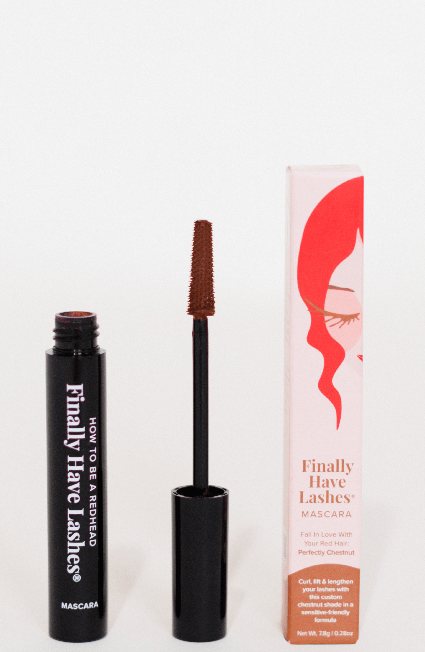 Perfectly Chestnut Finally Have Lashes® Enhancing Mascara: NEW! Finally Have Lashes® - Hourglass Mascara - Redhead Makeup