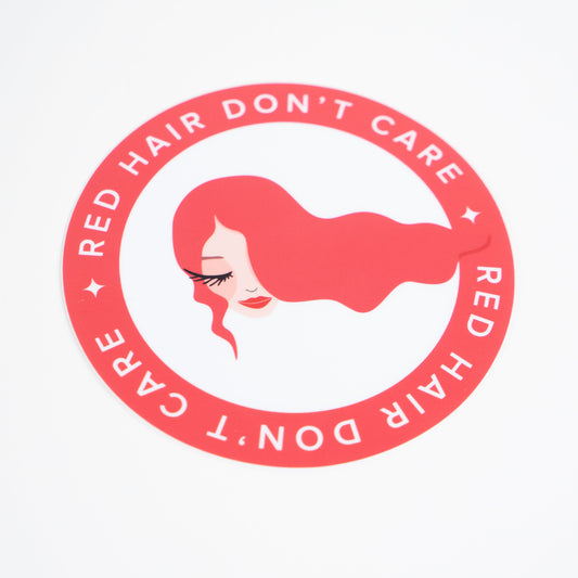 Red Hair Don't Care Sticker