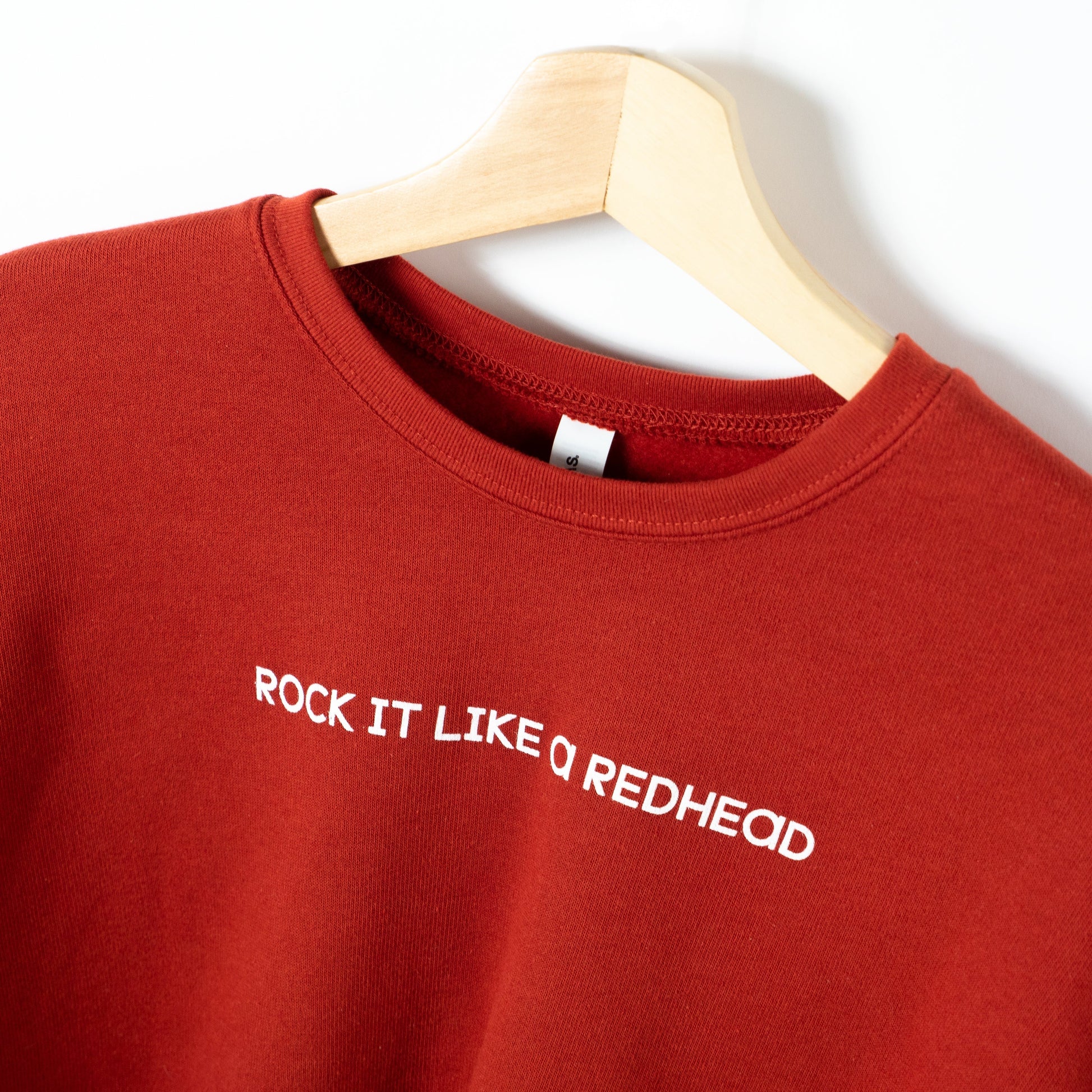 Rock it like a Redhead Cropped Sweatshirt - Brick Burnt Orange